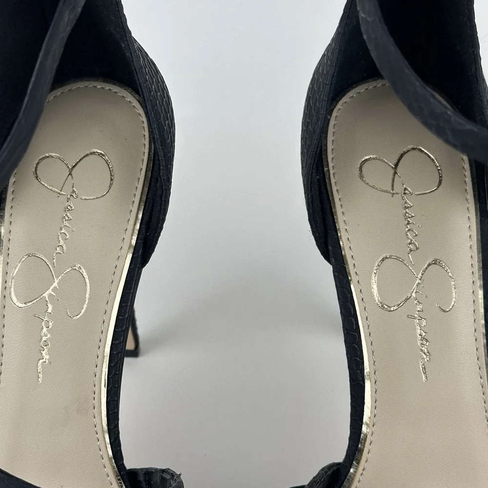 Jessica Simpson Piepper Women's Shoes Black Animal Print D'Orsay Size 9